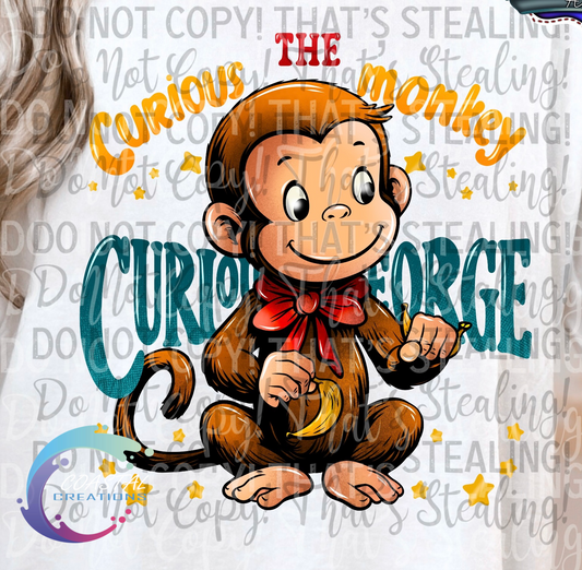 The Curious Monkey Curious George DTF