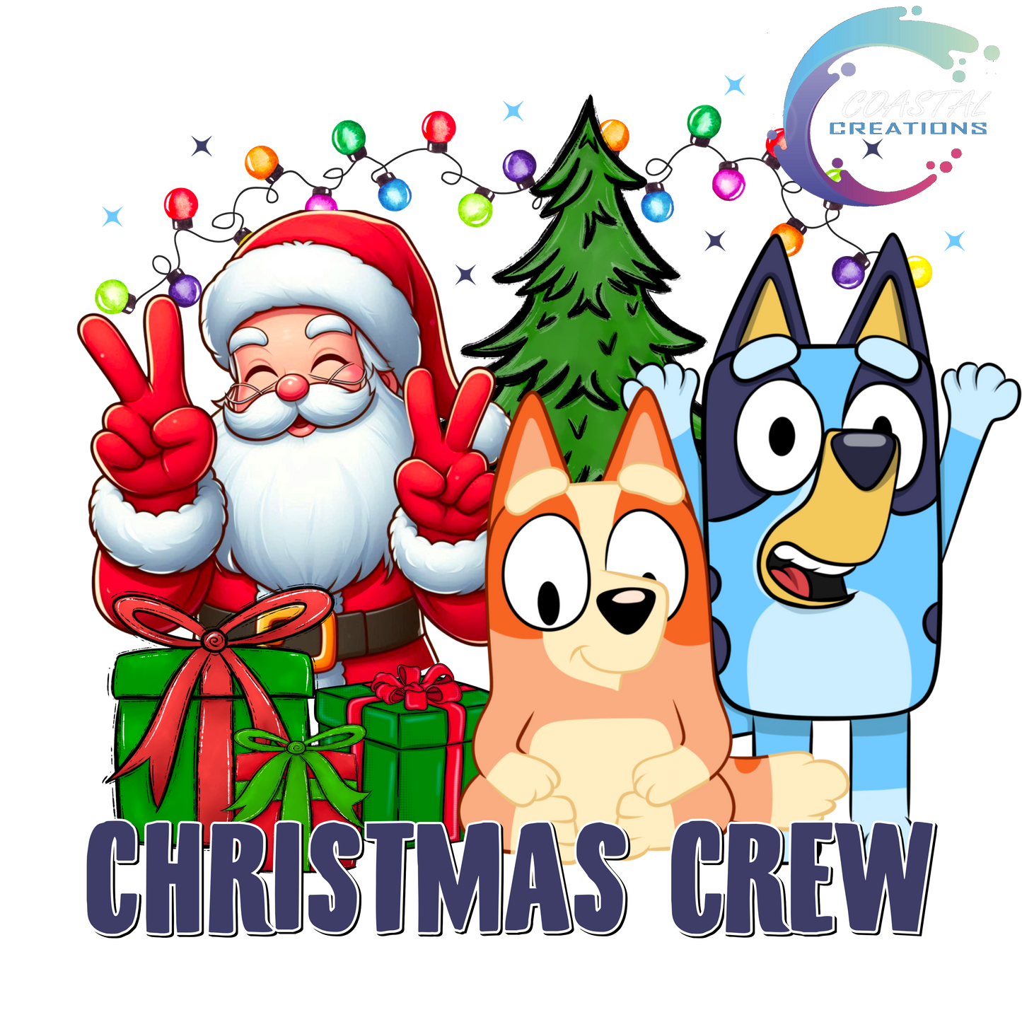 Bluey Christmas Crew DTF