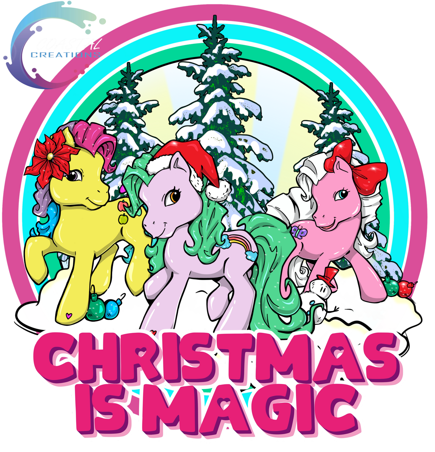 My Little Pony Christmas Is Magic DTF