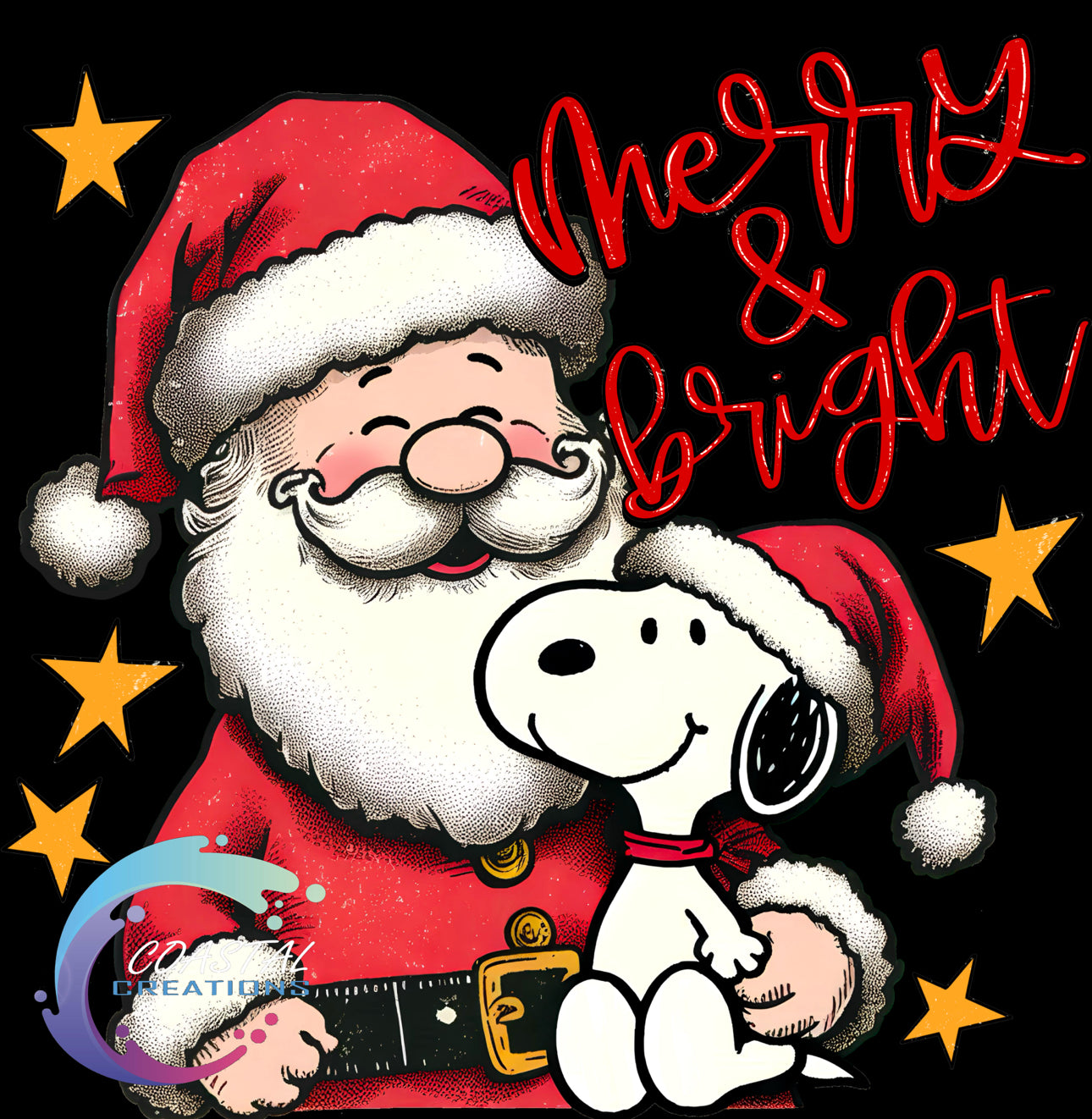 Snoopy Merry and Bright DTF