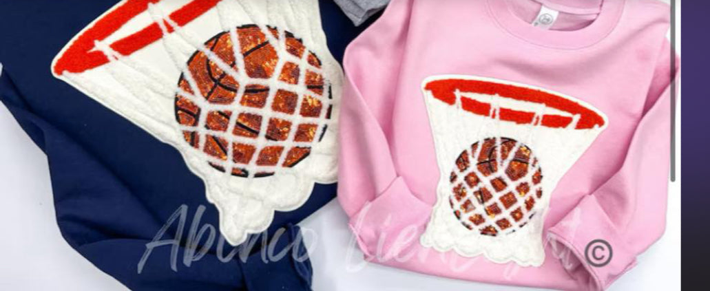 Basketball Large Patch with Embroidery Sweater