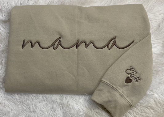 Custom Embroidered Mama Sweatshirt